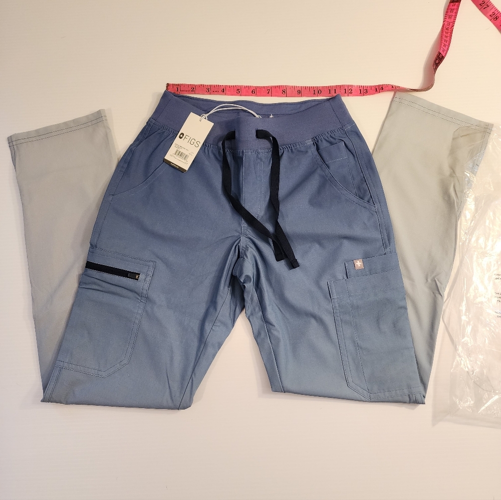 Figs FreeX Women's XXS Ombre Ocean Mist Lined Yola Scrub Pants BNWT